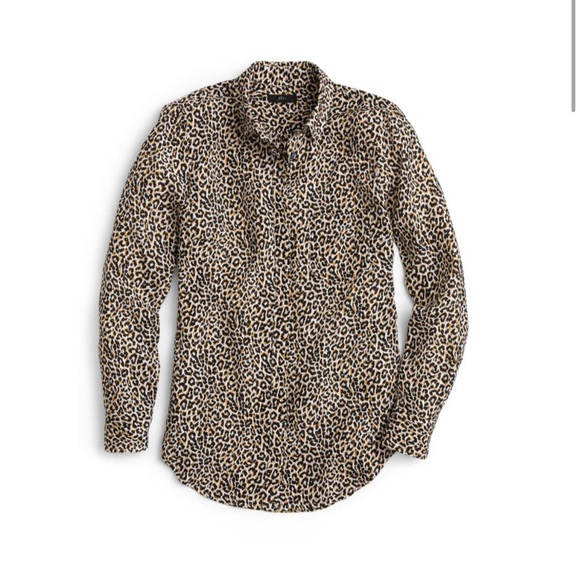 J. Crew Tops - J Crew cheetah print blouse